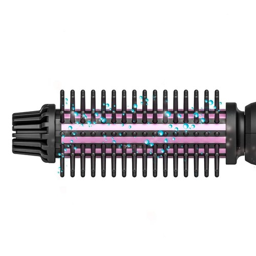 Black Hair Curling Iron Hot Brush Anti-scald Dual Ionic Ceramic Technology - Picture 5 of 9