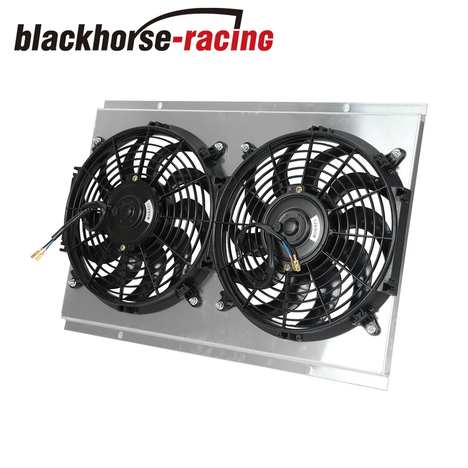 Aluminum Shroud 12'' Fan+Thermostat For 82-02 Chevy S10 Blazer Corvette Radiator - Image 4 of 4