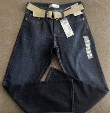 NWT Boys Lee Dungarees Belted Slim Fit Jeans Size 16R Blue
