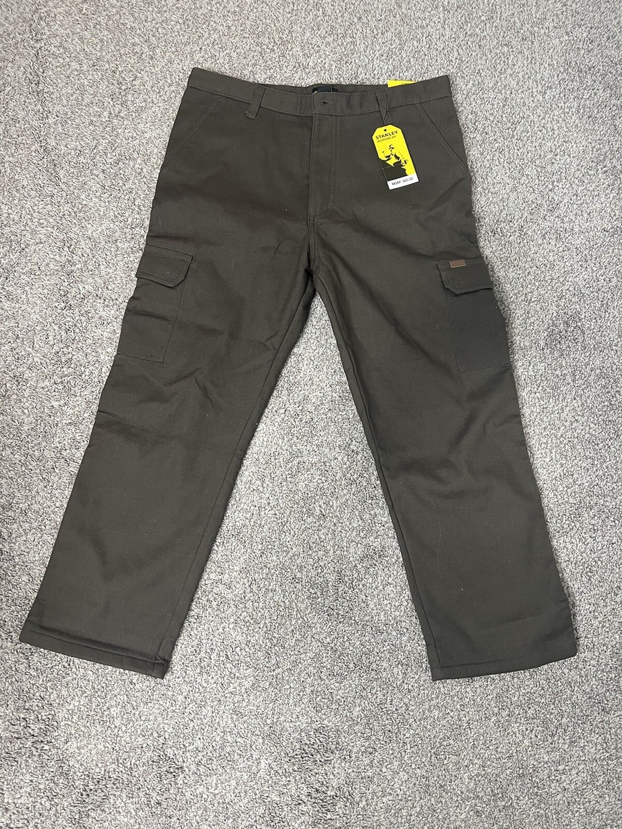 Stanley Workwear Mens Fleece Lined Chocolate Pants Sz US W40 X L30