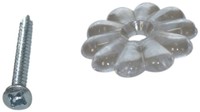 Ap Products 012-rtcr100 Clear Rosettes With Screw - Pack Of 100 Ap Products 012-rtcr100 Clear Rosettes With Screw - Pack Of 100