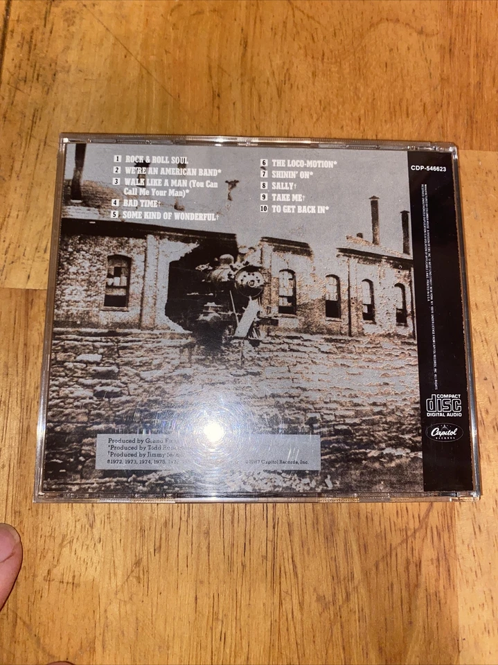 Grand Funk Hits US CD Early Capitol Records Issue With No Bar Code! - Image 2 of 4