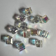 Genuine 8mm Swarovski Crystal Sparkling Beads 5601 Square 2pc You Pick Color