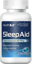 Sleep Aid, Difenhidramina Hcl 50 Mg, Favorece Un Sueno Mas Profundo Y Reparador