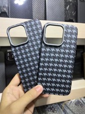 Genuine Carbon Fiber Aramid Case for iPhone 14 Pro Max 14 Pro Metal Ring Cover
