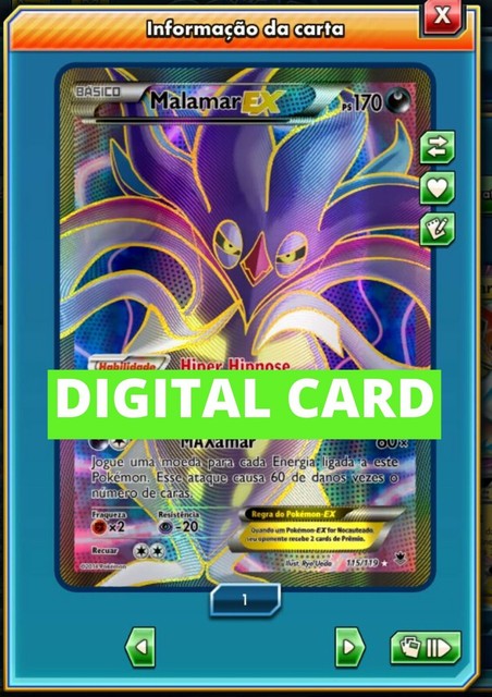 Malamar EX FA 115/119 Pokemon TCG Online - PTCGO - DIGITAL CARD - SEND