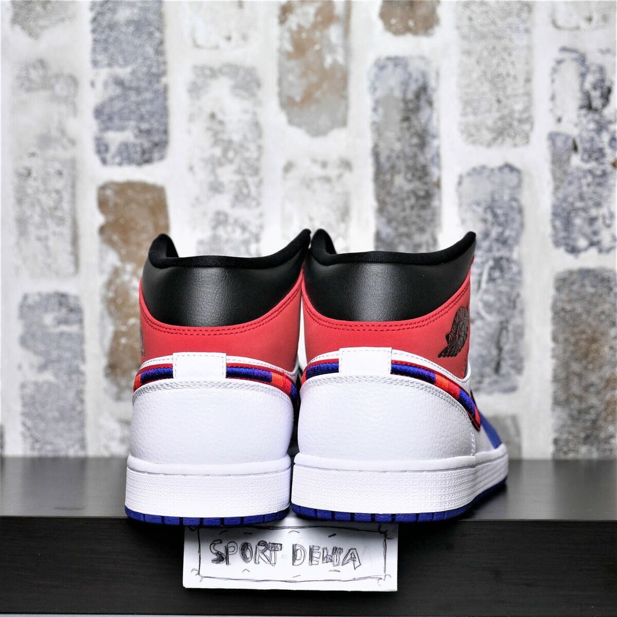 Nike Air Jordan 1 Mid Multi-Color Swoosh 852542-146 sz 11.5 Nike Air Jordan 1 Mid Multi-Color Swoosh 852542-146 sz 11.5