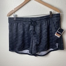 Image of NEW Reebok Women’s Shorts Size L Printed 3 Training Dot Dye Caviar/Ally/White