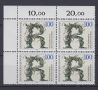 Federal 1446 corner edge top left block of 4 500 years Riesling cultivation 100 Pf mint