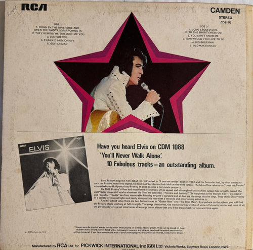 ELVIS PRESLEY - ELVIS SINGS HITS FROM HIS MOVIES LP EXC COND. 10 TRACKS 1972 RCA - Picture 2 of 2