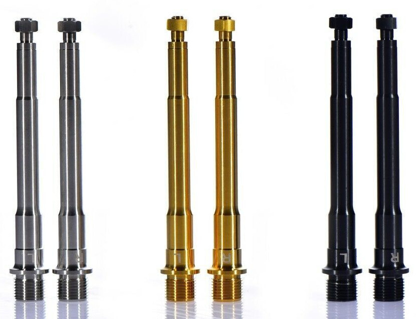 DMR Vault and V11: Titanium pedal Axles 43% lighter! Colors