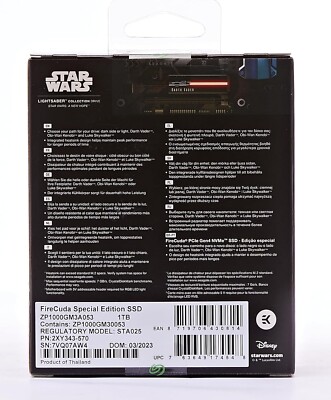 SEAGATE FireCuda M.2 NVMe PCI-e 1TB Internal SSD *LIGHTSABER