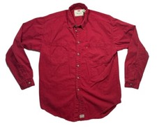 VIntage Levi's Denim Shirt Men's Large Red Tab Metal Buttons 2 Pockets 90's