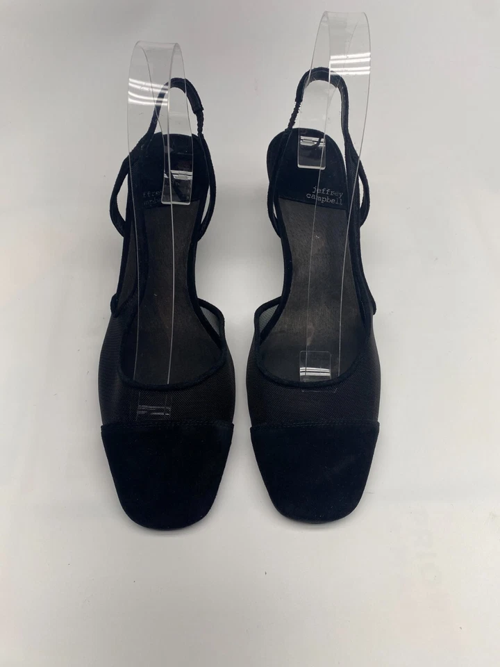 Jeffrey Campbell Mujer Thomnas Negro Tacón Cordones Talla 9.5 Foto 2 de 4