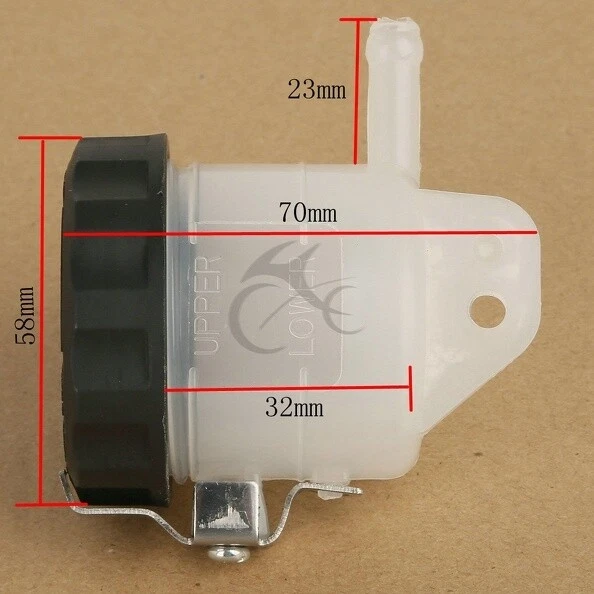 Universal Motorcycle Front Brake Fluid Bottle Master Cylinder Oil Reservoir Cup - Image 4 of 4