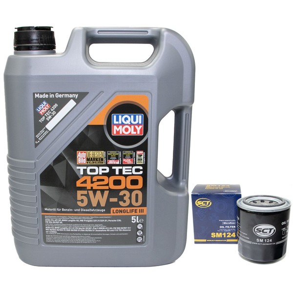 MotoröL Set 5W-30 5 Liter + ÖLfilter Sm 124 FüR Honda Civic Iv Hatchback-image