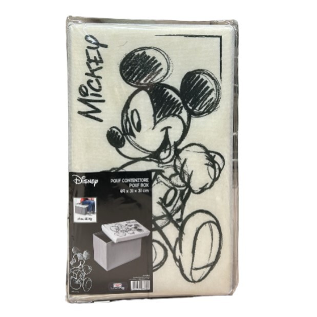 DOMOPAK - OTTOMAN DISNEY MICKEY MOUSE BLACK&WHITE