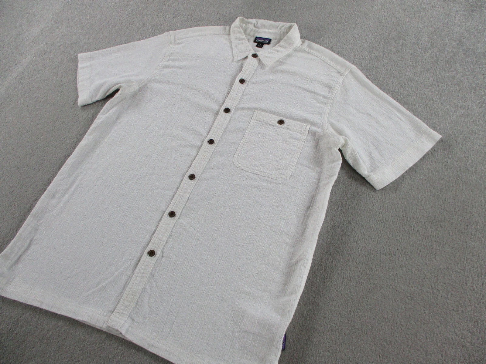 patagonia a/c button up organic cotton short sleeve woven shirt