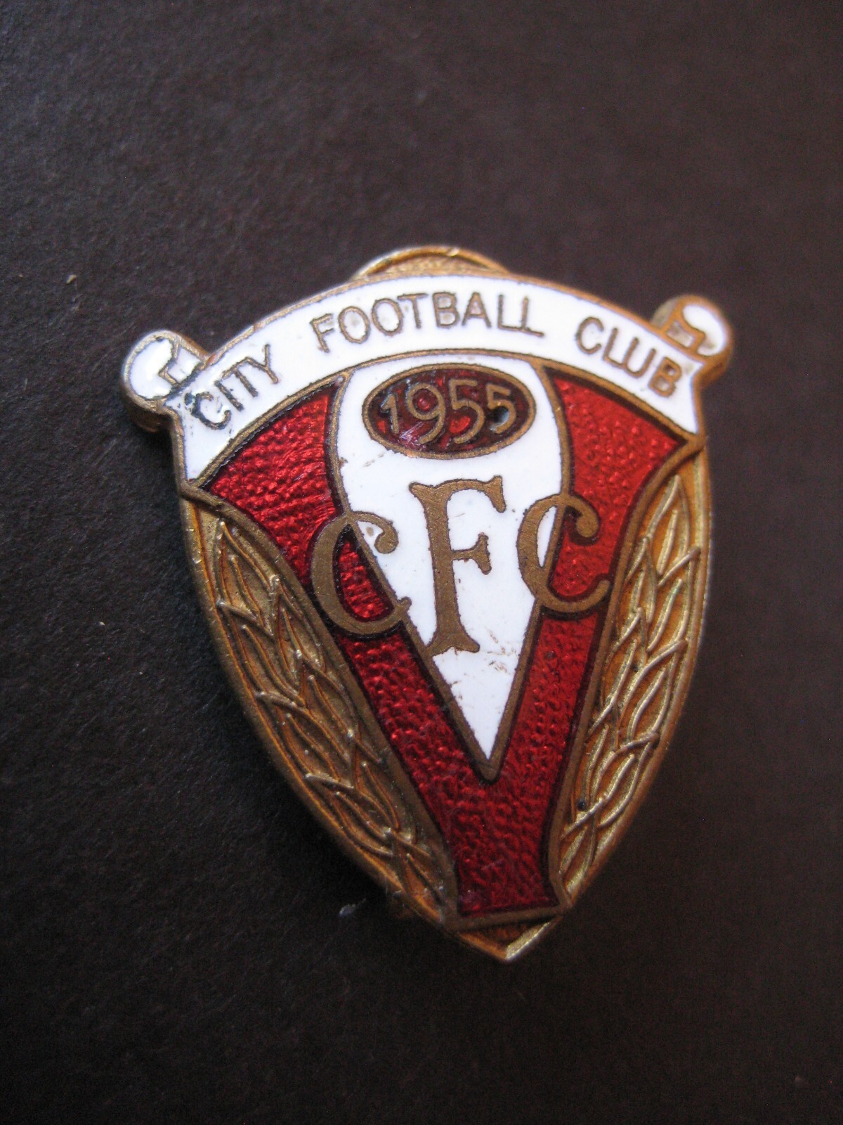 1955 CITY FOOTBALL CLUB MEMBERS ENAMEL BADGE LAUNCESTON TASMANIA eBay