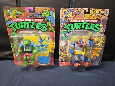 Playmates Teenage Mutant Ninja Turtles Wingnut & Screwloose + Genghis Frog  4'' 