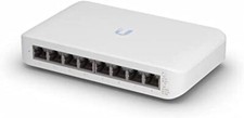 Ubiquiti UniFi Switch Lite 8 PoE 8-Port Gigabit Switch 4 PoE 802.3at Ports,White