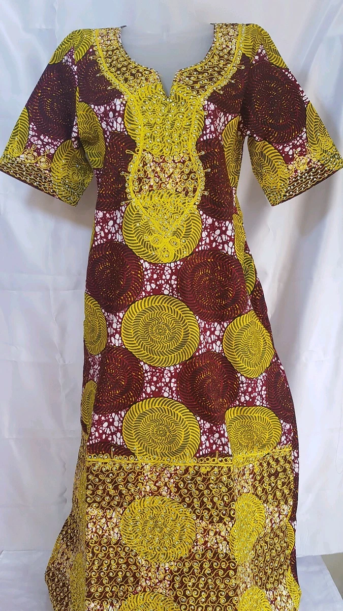 Ankara embroidery gown cheap