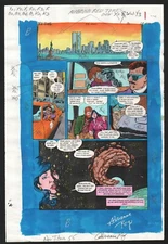 NEW TITANS #55 HAND COLORED ORIGINAL PRODUCTION ART PG 1 SIGNED ADRIENNE ROY