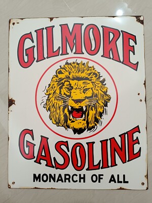 Gilmore Gasoline - Monarch Of All Size 50cm x 40cm Vintage Sign Advertising 