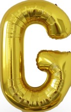 40  Inch Large Gold Letter Balloon, Letter G Big Size Jumbo Helium Mylar