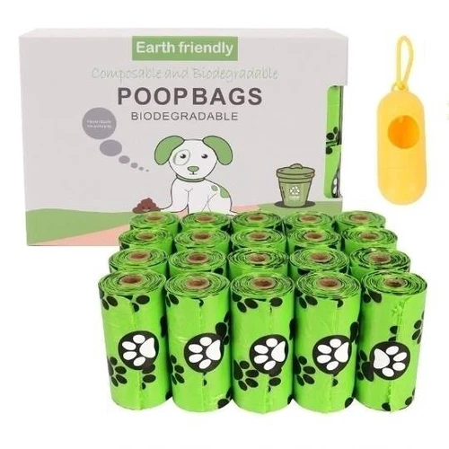 300 Dog Poo Bags Biodegradable Compostable Pet Waste Eco Friendly FREE Dispenser