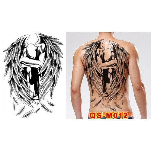 Angel Wings Cross Full Back Tattoo Sticker Full Back Temporary Tattoos  Unisex - Bild 24 von 45