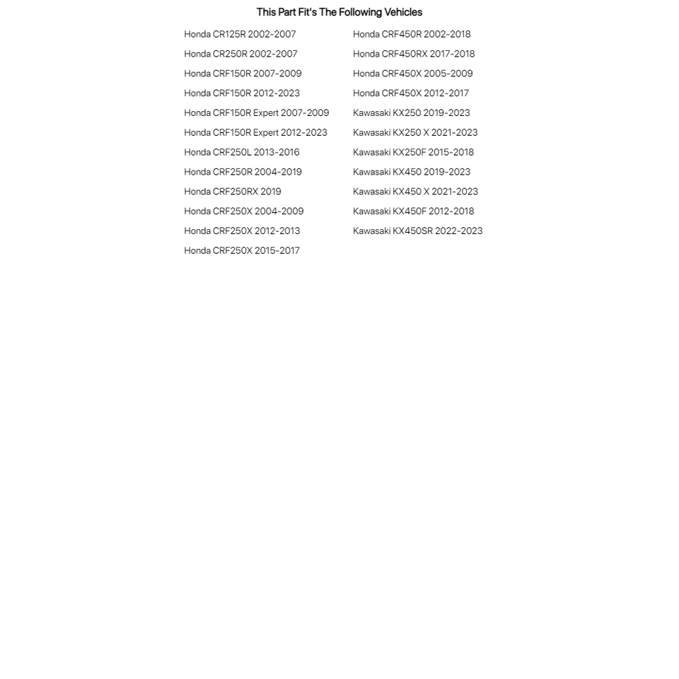 Fastway Air Ext Motorcycle Foot Pegs Kit Clear For Kawasaki KX450F 2012-2018 - Image 2 of 2
