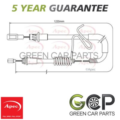 Apec Rear Right Hand Brake Cable Fits Ford Transit 2.2 dCi 2.3 2.4 3.2