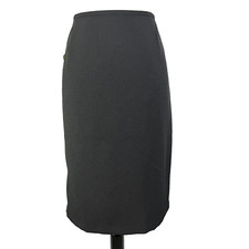 Isabella Suit Skirt size 12 Classic Black Straight Knee Career Professional Slim