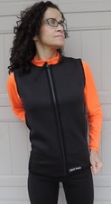 Women  s 2mm Wetsuit Vest, Full Front Zipper, Warmth  Protection, Sizes:S-2XL