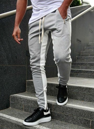Herren Laufen Sommer Kordelzug Sport Jogginghose Fitnessstudio Fitness Freizeithose - Bild 5 von 37