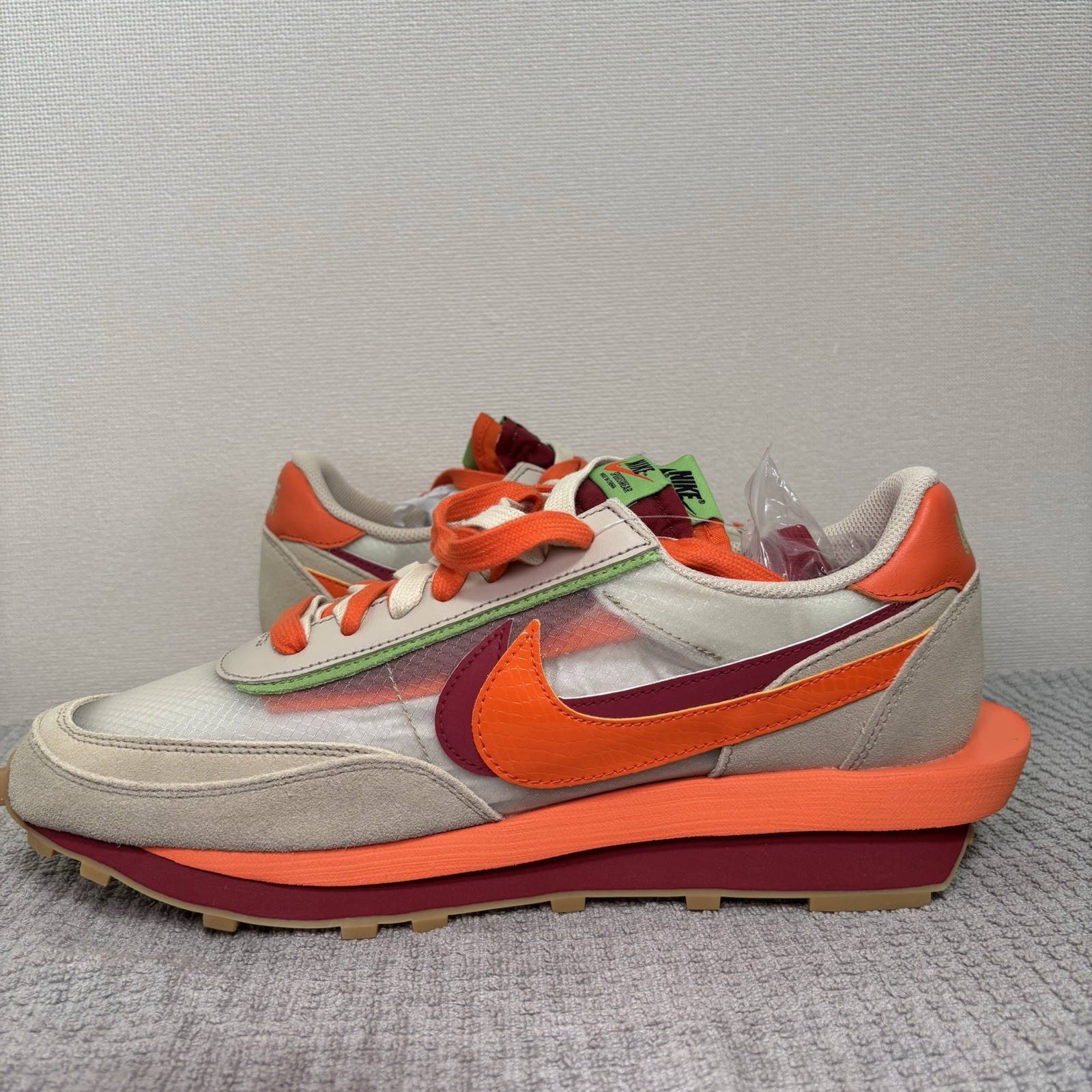 SACAI X NIKE Taglia 12 Nike sacai x Clot x LDWaffle Net arancione Blaze