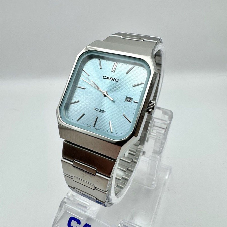 Casio MTP-B185D-2A2 Blue Analog Stainless Steel Classic Design