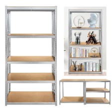 Heavy Duty 5 Tier Galvanised Adjustable Shelf Racking Unit Storage Rack 875KG