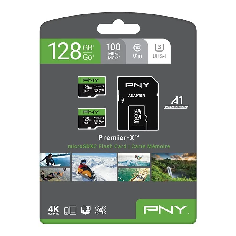 PNY P-SDU128X2V31100PX-GE 128GB Premier-X Class 10 U3 V30 Microsdxc Flash Memory - Image 2 of 4