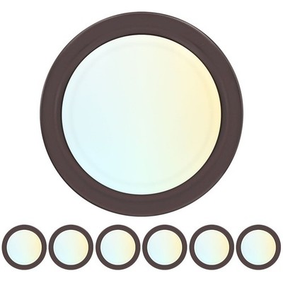 Luxrite 6 Inch LED Disk Lights 5CCT 2700K-5000K 1000LM Damp Rated Bronze 6-Pack