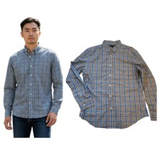 Banana Republic Mens Soft Wash Tailored Slim Fit Shirt Size XL Plaid Button Down