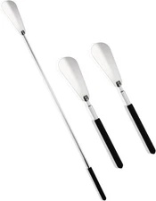2 Pack Extendable Long Handled Shoe Horn for Seniors, 10" To 25" Adjustable for 