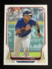 Jose Ramirez Rookie Card RC 2014 Bowman Paper Base Guardians #176. rookie card picture