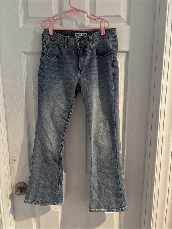 Vigoss Girls Jeans, Size 14, Medium Wash, Flare