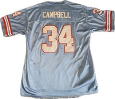 Mitchell & Ness Houston Oilers Earl Campbell #34 NFL Jersey Size 50 Light Blue