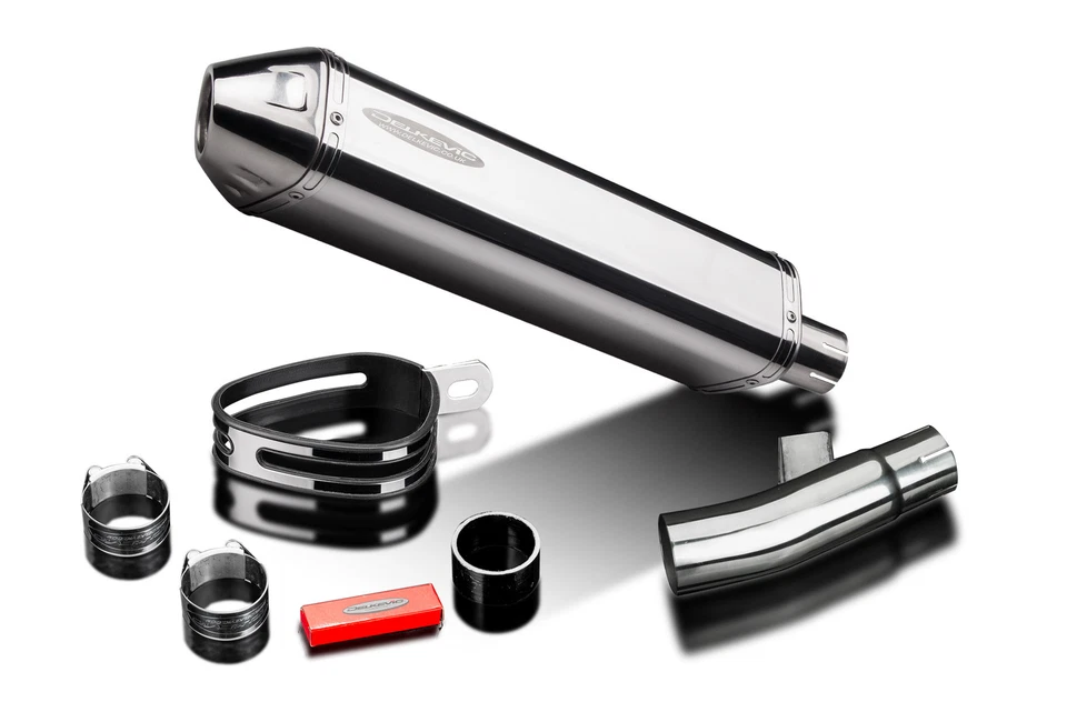 Kit silenciador de escape de acero inoxidable triovalado 17" Slip On Honda NC700D Integra 2012-13 Foto 3 de 3