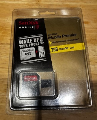 BRANDNEU & VERSIEGELT - SanDisk Mobile Premier - 2GB MicroSD-Karte - mit Adapter