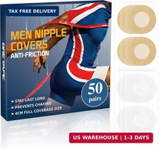 100Pcs 50 Pairs Nipple Covers Men, Mens Nipple Guard Tape Anti-Chafing Nipple
