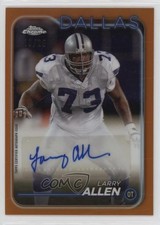 2024 Topps Chrome Auto Orange Refractor 10/25 Larry Allen #BA-LAL Auto HOF 8e3